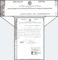 Certidão de Casamento Brasileira : £28